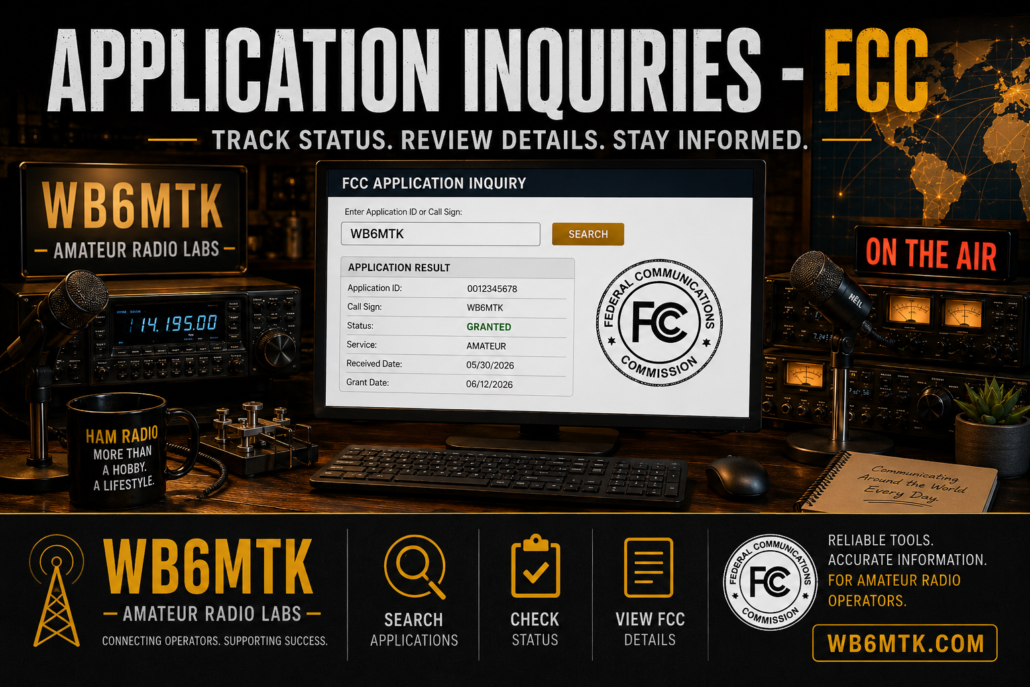 APPLICATIONS INQUIRY FCC