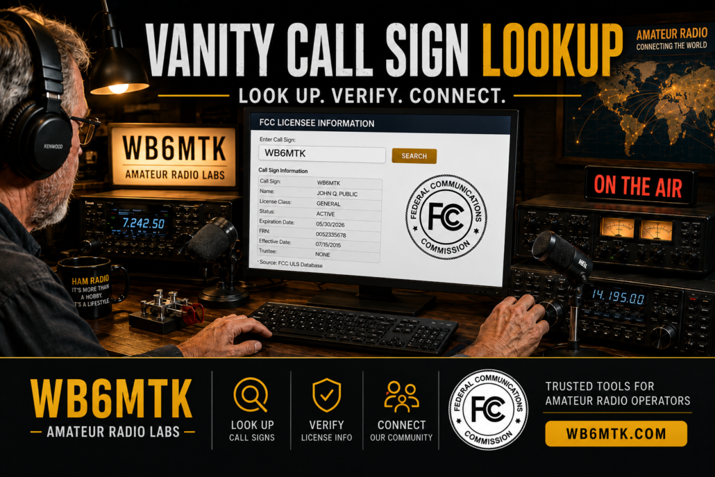 VANITY CALL SIGN LOOKUP
